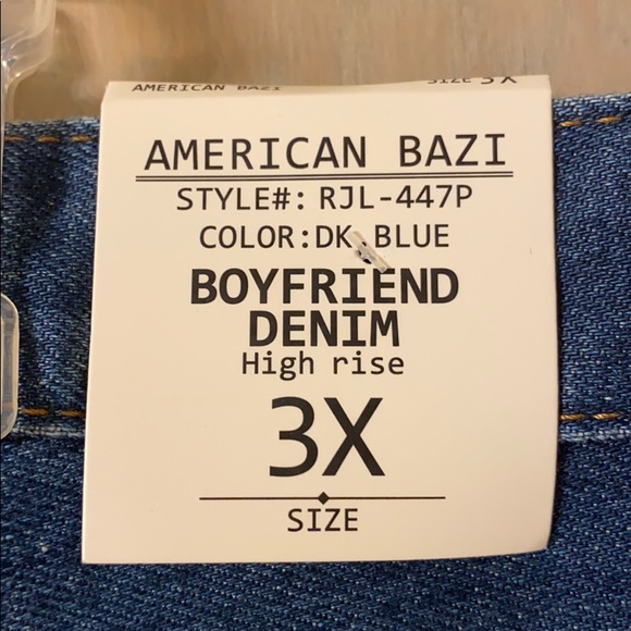 NWT American Bazi Forever 21+ Boyfriend Jeans 3x - Picture 4 of 4